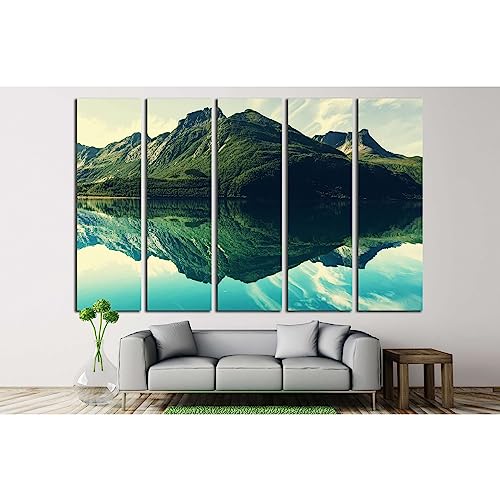 Tableau montagne ZELLART №548 habiller un grand mur vide toile imprimee 5 panneaux