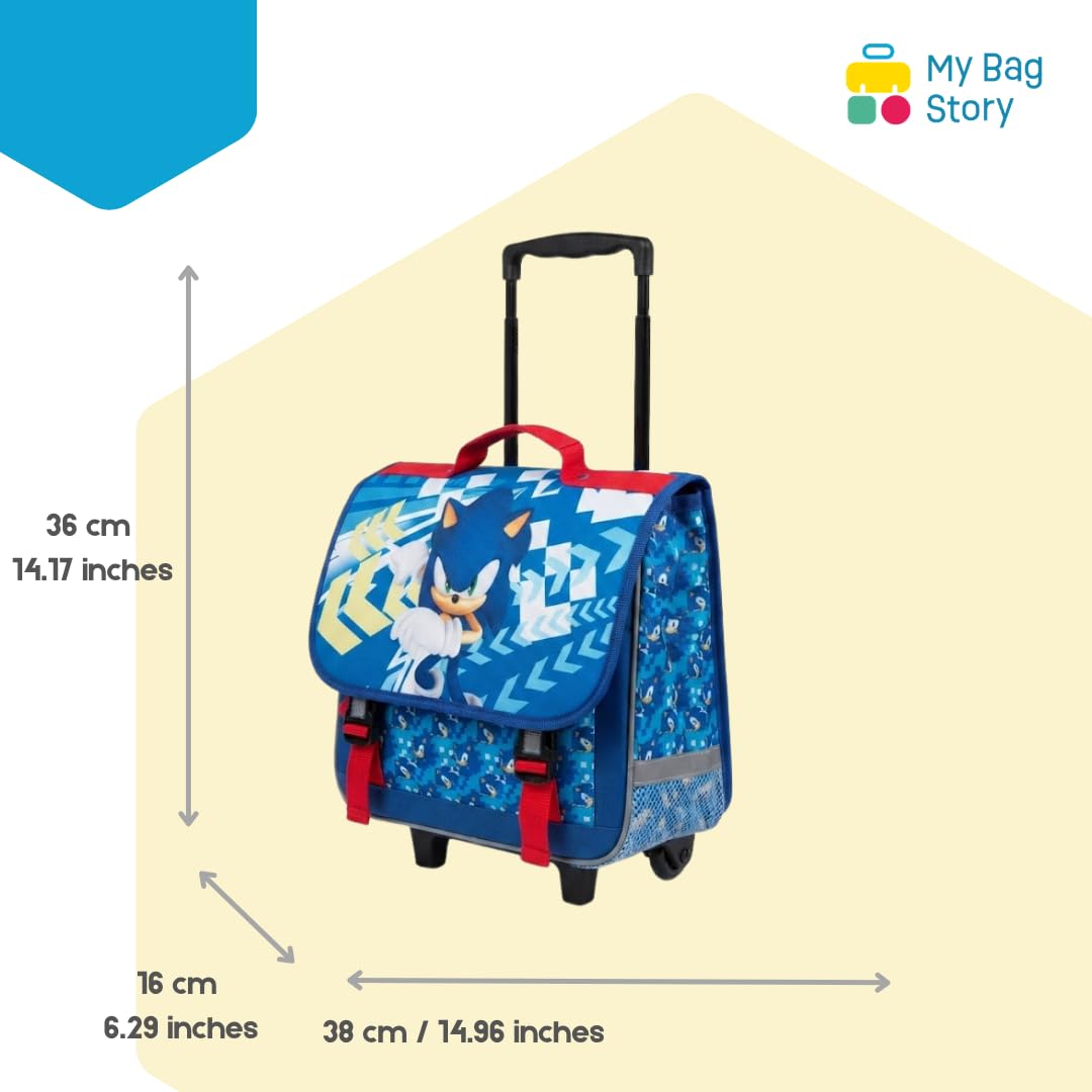 mybagstory | Cartable à roulettes | Sonic Flash | Bleu 41 cm