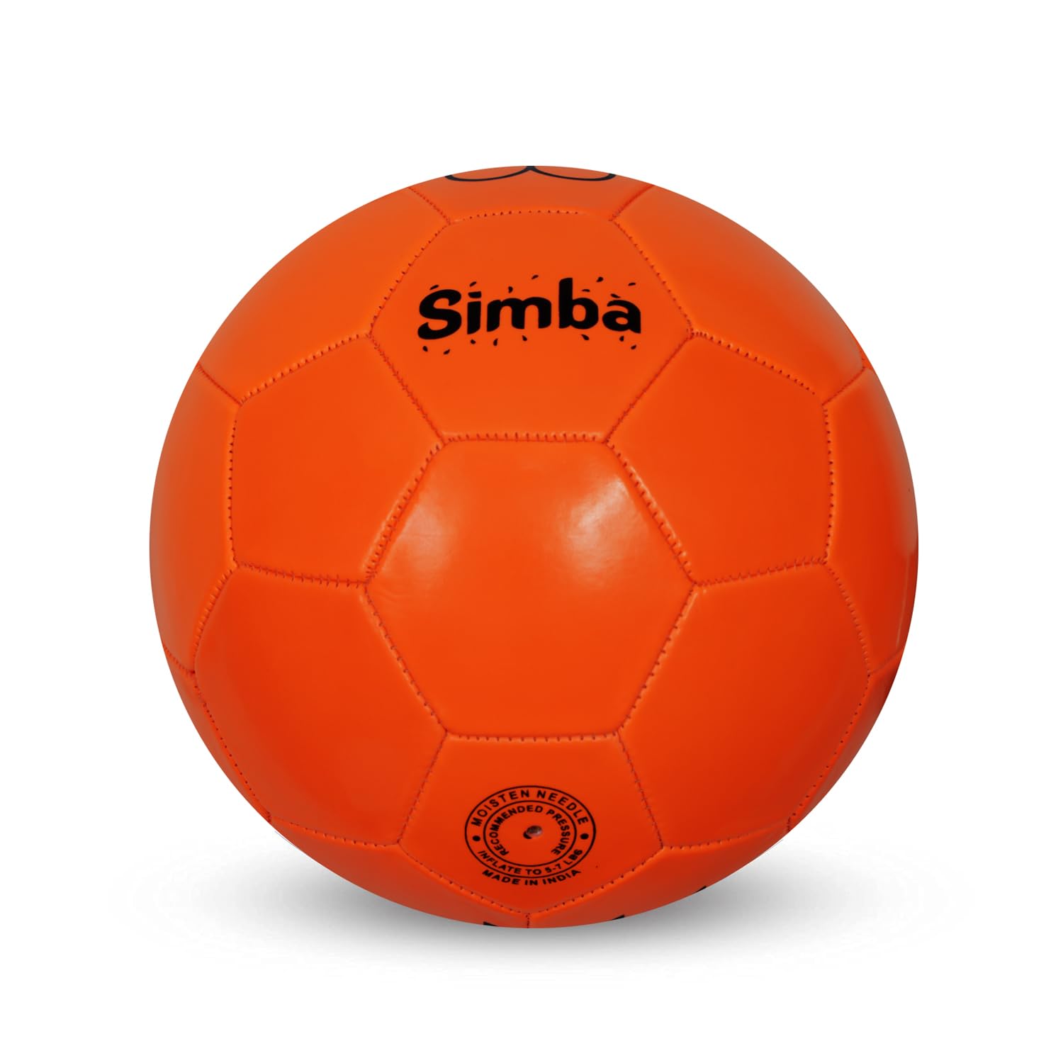 GRS Simba Synthetic Leather Kids-Zone-Sports Football Soccer Toy Ball for 3-8 Years Kids, Size 3 - Simba (Orange) - Image 4 thumbnail