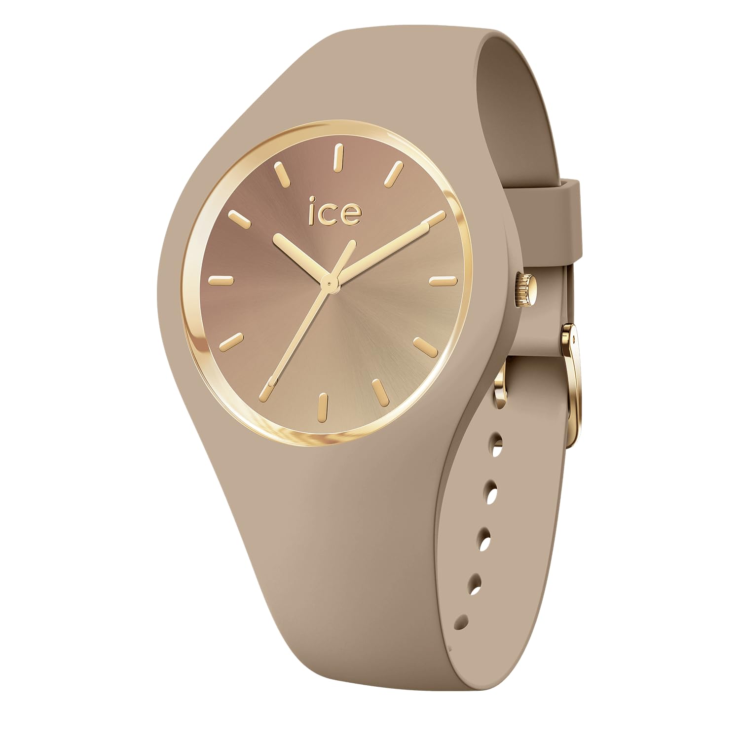 ICE-WATCH - Ice Sunset Warm Taupe - Braune Damenuhr mit Silikonarmband - 024984 (Medium)
