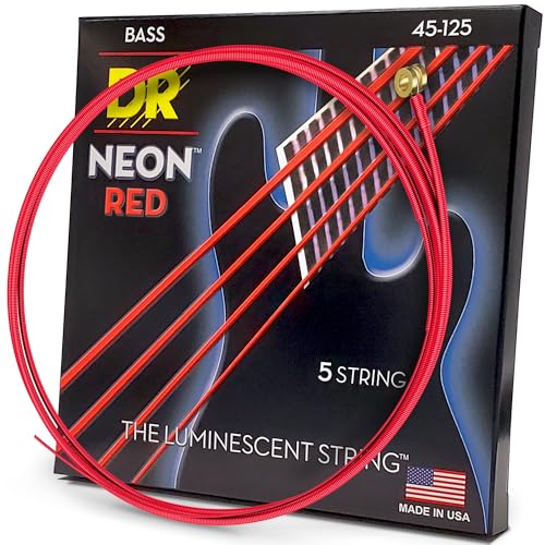 Gauge: Medium Dr Strings Red Devils – extra-life rosso rivestito 5 corde per basso 45 – 125