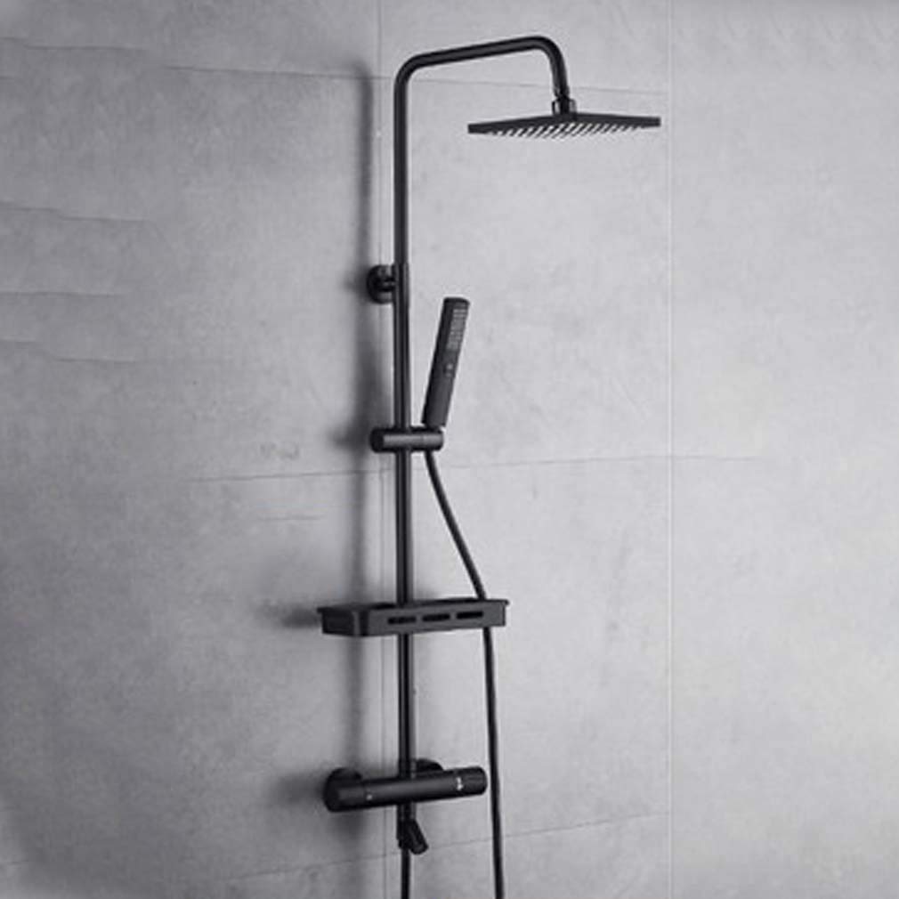 Système de douche thermostatique 38°C avec colonne de douche effet pluie 9 pouces BTer