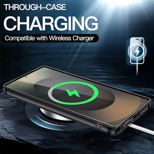 Image of JETech Cover Case for Samsung Galaxy S25 Ultra 5G, Non-Yellowing Shockproof Bumper Protective Phone Cover, Anti-Scratch Hard PC Back (Titanium Black)