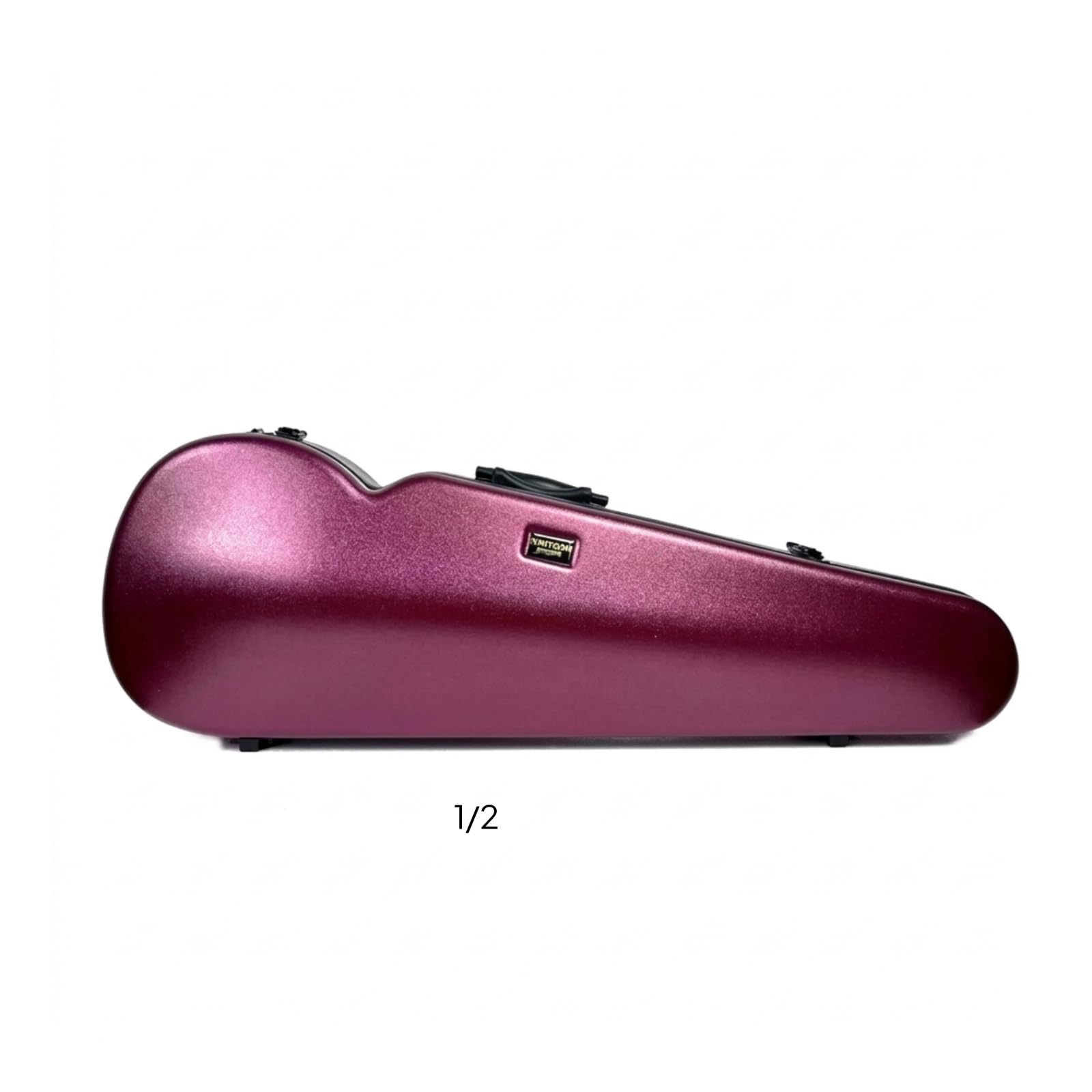 Estuche Triangular Violín Antigolpes Estuche Violín con Correa Impermeable Funda para Violinistas, Ensayos, Array, Rojo Vino, 1/2