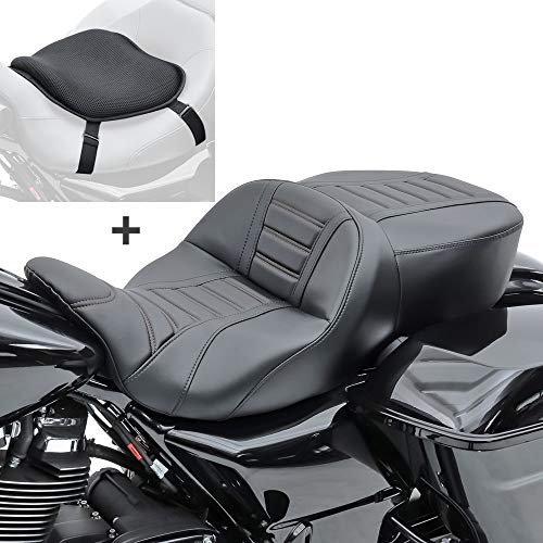 Set SB15 Asiento TG3 para Harley Touring 14-20 Negro + Cojín Gel L