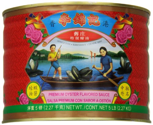 Lee Kum Kee Premium Oyster Sauce (5 Pounds - 1 Pack), No Preservatives, Umami Flavor, Perfect for Marinades, Drizzling, Stock, Stews, Stir-Fryand Dipping Sauces