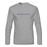 ZHENGXING Men's Saints Row 4 Logo Long Sleeve T-Shirt XXL ColorName Grey