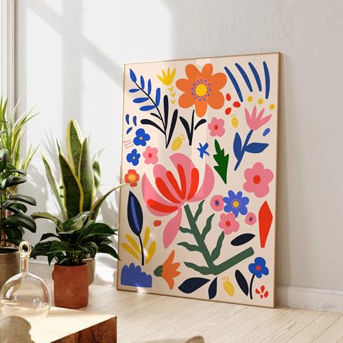 Affiche florale pour chambre de fille et déco murale moderne