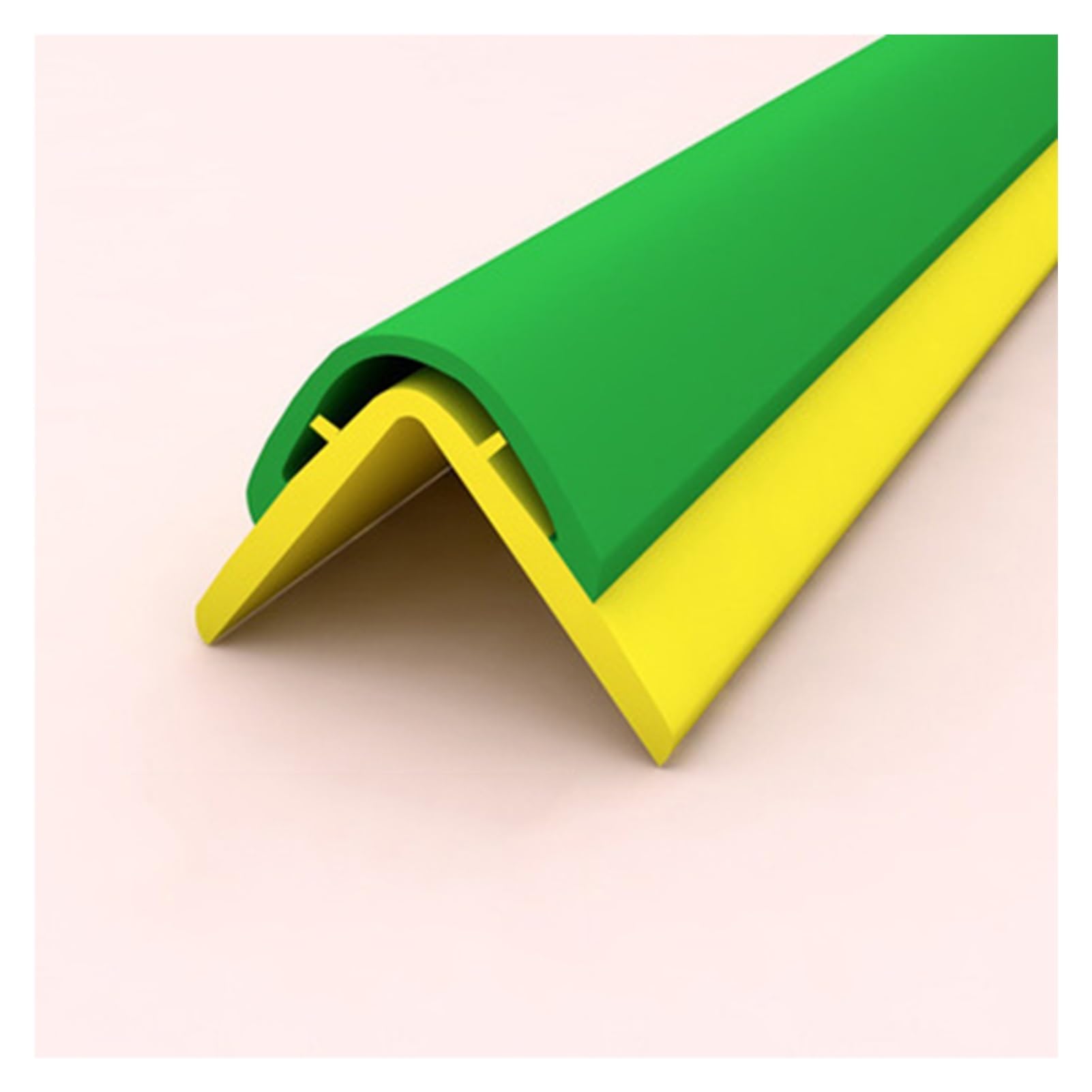 XPLKQXE Self Adhesive Corner Guards, Wall Corner Guard, Wall Protection Decoration, Corner Edge Safety Bumpers (Color : Green+Yellow, Size : 1.5m)