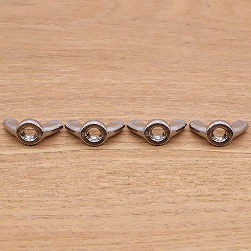Image of M10 x 1.5mm (20 PCS) Stainless Steel Wing Nuts Butterfly Nuts, 304 Stainless Steel 18-8, Full Thread, Bright Finish