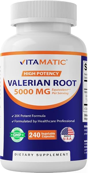 Vitamatic Valerian Root Capsules 20X Concentrated Extract