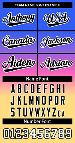 KXK Custom Gradient Baseball Jersey Button Down Shirts Stitched Personalized Name Number for Men Women Boy miniatura 5