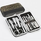 Magik 12PCS Pedicure/Manicure Set Nail Clippers Cleaner Cuticle Grooming Kit Case