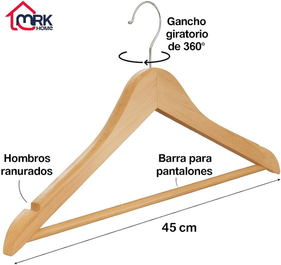 Opiniones y reviews de Ganchos de Madera para Ropa los 10 mejores. 29 Imagen adicional