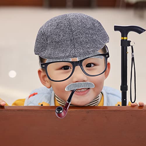 Tongcloud Kids 100 Days Of School Costume For Boys Old Man Halloween Old Man Outfit Accessories Pretend To Be Grandpa Costume For Boys(Gray, Small) #TOP6