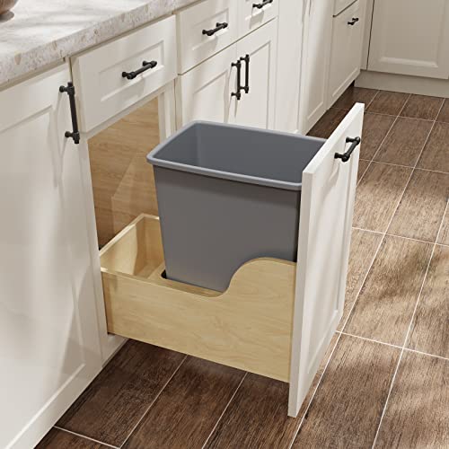 ROOMTEC-35QT-Kitchen-Trash-Can-Lightweight-and-Durable-Slim-Trash-Can-Wastebaskets-for-Office-Workspace-Kitchen-Bathroom-Easy-to-Clean-1-Pack-Gray
