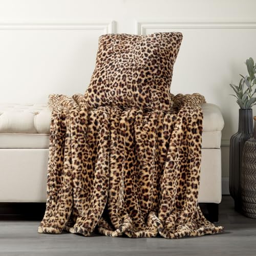 Stoneberry Home Faux Fur Throw and Pillow Set One Size