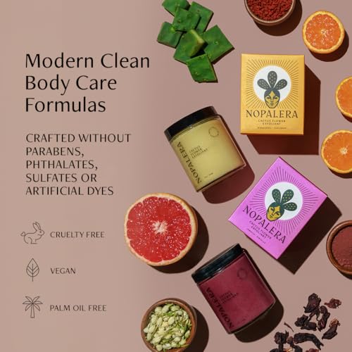 Image of Mandarina Cactus Flower Exfoliant - Face & Body Scrub, 3-in-1 Cleanser, & Moisturizer, Vegan, Cruelty-Free, Natural Citrus Scent, Dye Free, 6 oz. | Body Exfoliator | 3 In 1 Cleanser & Moisturizer | Face Scrub | Natural Citrus Scent | Prickly Pear Oil
