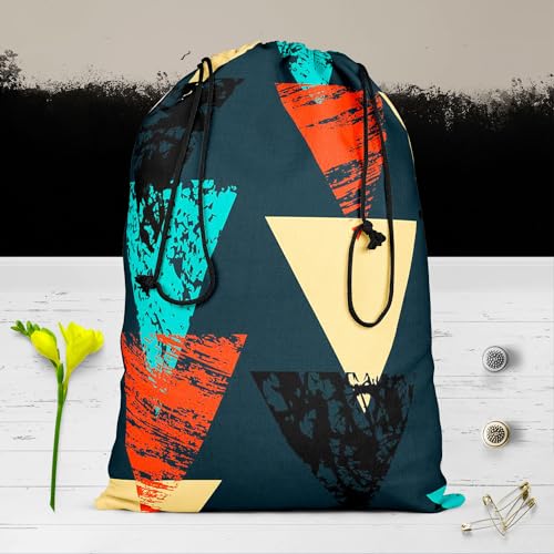 Image of ArtzFolio Triangled D4 | Reusable Sack Bag | Bag for Gym, Storage, Vegetable & Travel