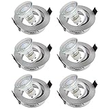 SEBSON LED Deckeneinbauleuchten Set inkl. LED Lampe GU10 230V und GU10 Keramik Fassung.