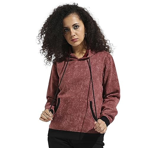 Image of Campus Sutra Women Cotton Regular Fit Hooded Sweatshirt