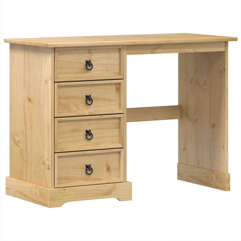 Desk Tavolo Gaming Scrivania Ufficio Tavolo Consolle Toeletta Corona 104x47x75 cm in Legno Massello di Pino per Studio Camera Da Letto Sala Studio Soggiorno