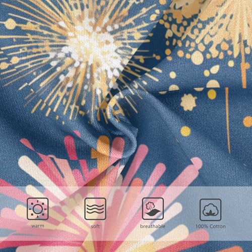 KLL Colorful Fireworks Illustration Boys Toddler Cotton Boxer Briefs Cute Children Undies3