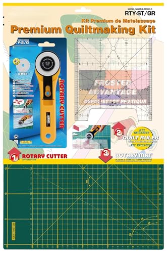 Patchwork-Starter-Set mit Schneidelinealen und Werkzeugen, ideal zum Lernen und Erstellen von Nähprâ€¦ – Miniatur