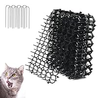 Dornengitter Gegen Katzen,8 Stücke Katzenabwehr Matte 15 * 20cm,Katzenabwehr Garten,Anti Katzen Matte,Katzengitter Garten,Dornengitter Tier-Barriere,Katzenschreck Gitter,Schwarz