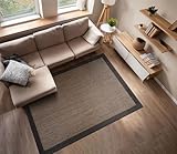 STORESBASIC Alfombra Vinilica Antideslizante, Marrón Negro 80x150