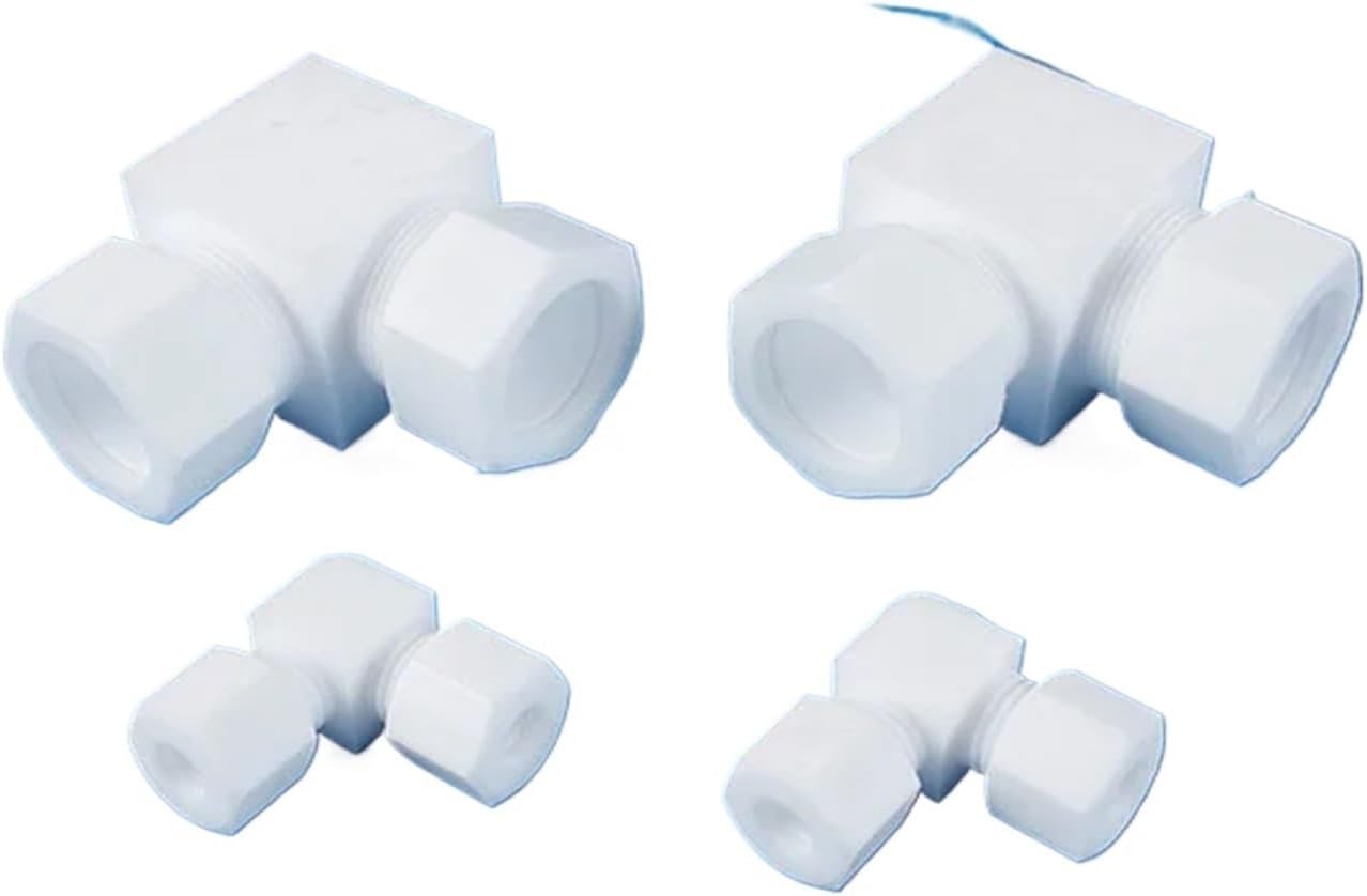 Elbow 90 Degree 1 2 3 4 6 8 10-35mm Tube OD PTFE Compression Union Connector Fitting Anti-corrosion High Temperature Resistance(2mm)