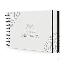 NISTI PRINT, Scrapbook Álbum Fotos Caderno Criativo Folha Preta Memórias