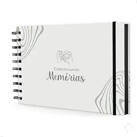 NISTI PRINT, Scrapbook Álbum Fotos Caderno Criativo Folha Preta Memórias
