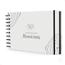 NISTI PRINT, Scrapbook Álbum Fotos Caderno Criativo Folha Preta Memórias