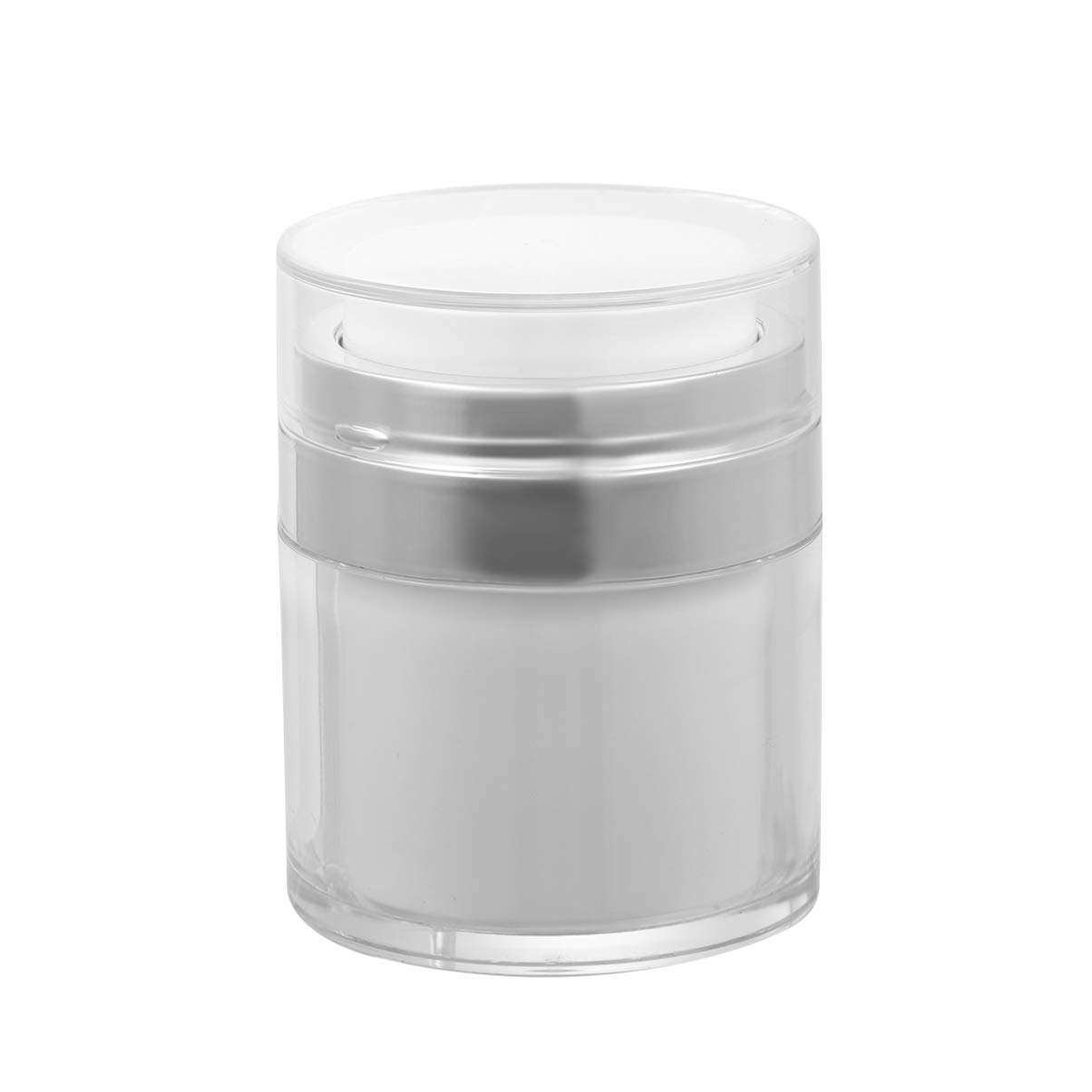 HUHULL 4pcs Container Cosmetic Jars Pump Containers Moisturizers Storage Clear Girls Dispenser G Foundation Mouth Design Cosmetics Bottles Empty Vacuum Bottle Refillable Ladies