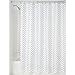 Produktbild iDesign Sketched Chevron Duschvorhang | Badewannenvorhang mit Zickzack-Muster | Designer Duschvorhang 183,0 cm x 183,0 cm | Polyester silber
