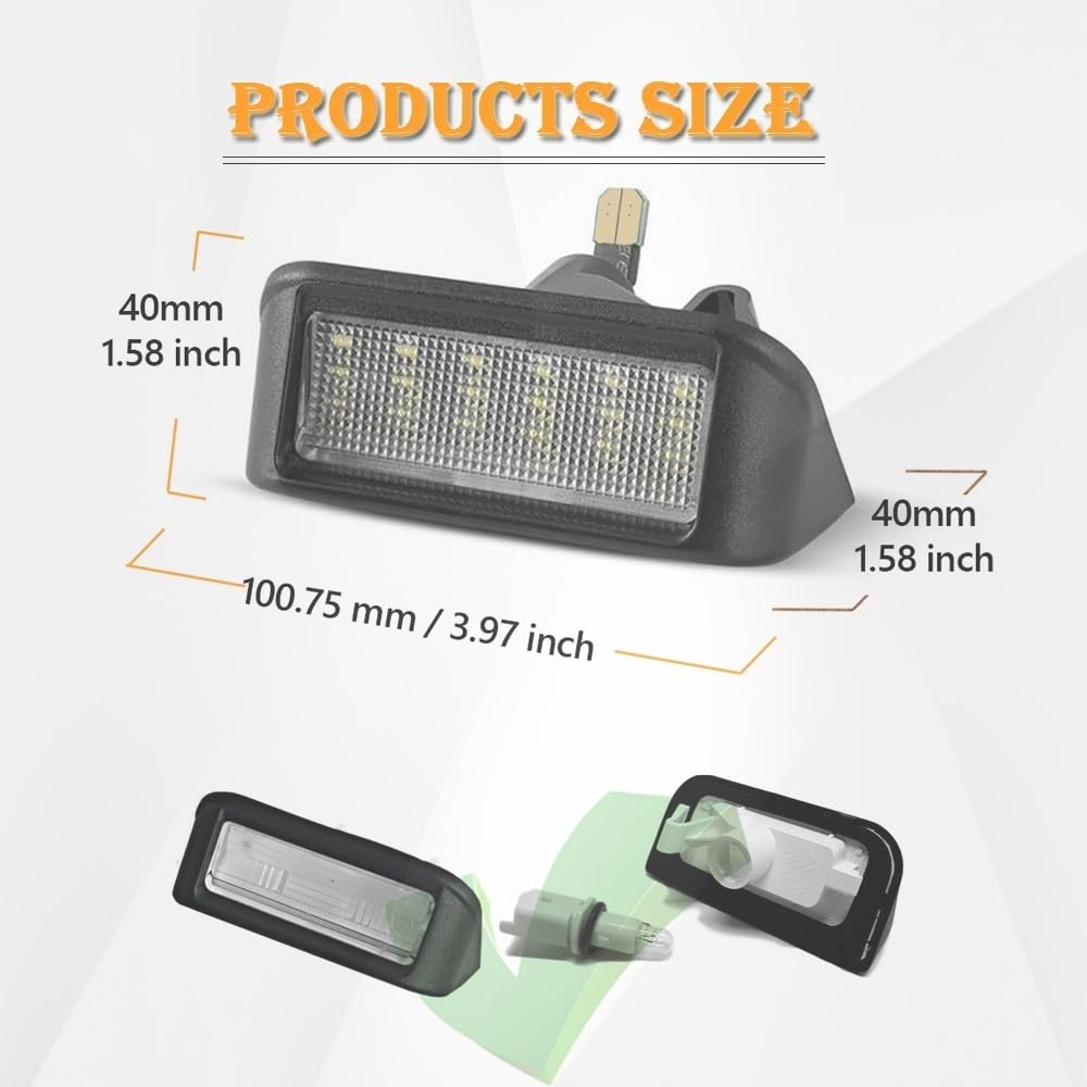 BOYDREAM Piloto Trasero Coche Para Opel Vivaro C Para Combo E Para Zafira Life 2019 2020 2021 Trasero Blanco Para Licencia Para Luz de Matrícula