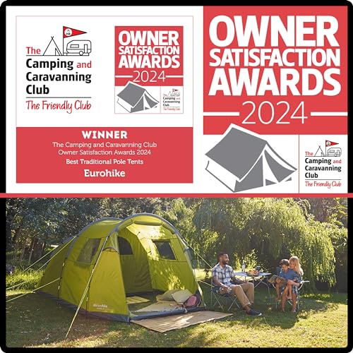 Eurohike Sendero Tent for Four People with Porch and Living Area, 4 Man, Easy to Pitch, Tunnel, Sewn In Groundsheet, Family Camping, Festivals, Wild Camping, Backpacking, 2000mm HH - Image 3