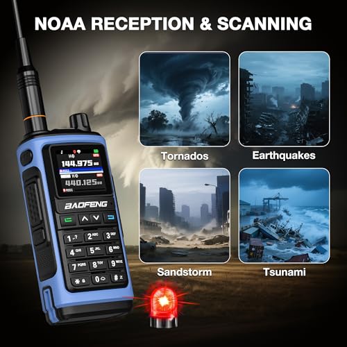 Image of BAOFENG UV-7B Handheld Ham Radio, Chirp & Wireless APP Programmable, UV FM Aviation NOAA Receiver, 1000 CHs 10 Zones, USB-C Charing Port, Channel Copy, SOS Strobe, with Speaker Mic [2Packs]