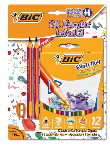 BIC, Kit Escolar Infantil, 16 Unidades