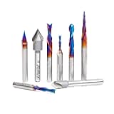 General Purpose CNC Router Bit Set, 8-Piece, 1/4 Inch Shank, AMS-174