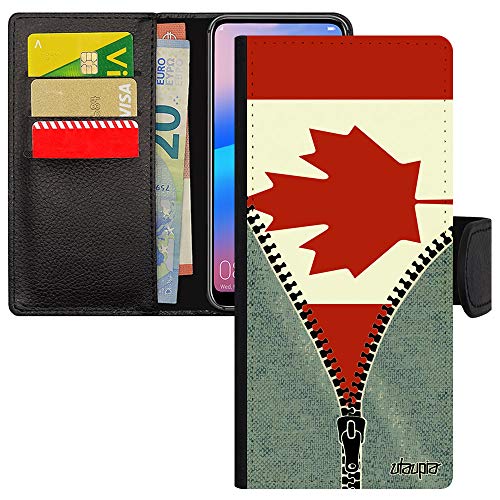 Coque Note 20 Ultra à rabat motif drapeau Canada foot portable Samsung