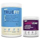 RSP NUTRITION AminoLean Pre Workout Energy (BlackBerry Pomegranate 30 Servings) with TrueFit Protein Powder (Vanilla 2 LB)