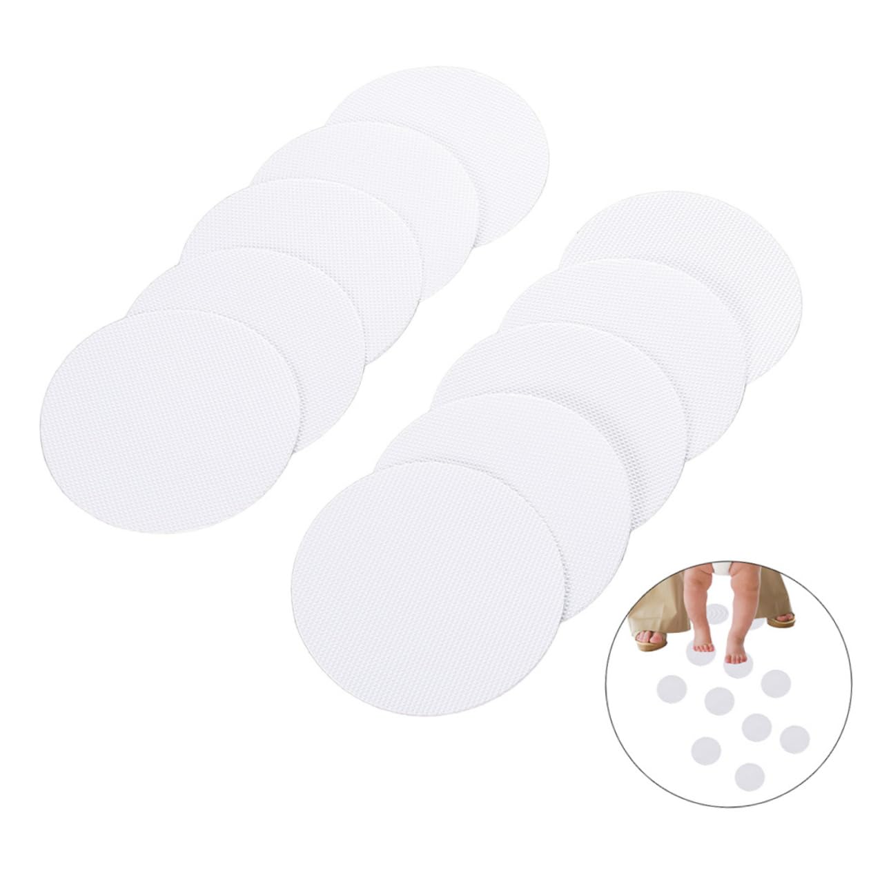 72piezas Pegatinas Antideslizantes Redondas para Baño Apliques De Seguridad para Ducha y Bañera Accesorios De Baño Peva Fáciles De Aplicar y Resistentes