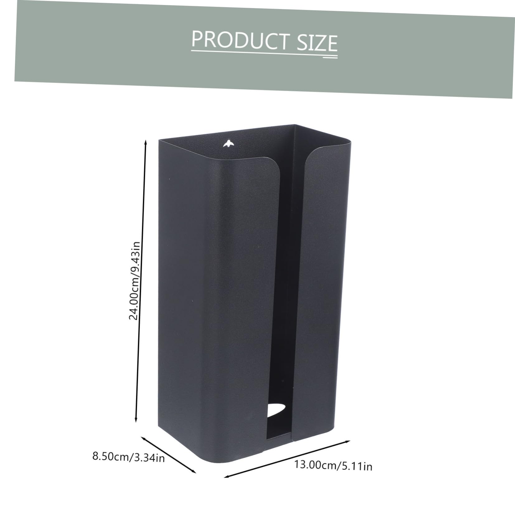 IMIKEYA Dispensador de Servilletas Multi-funcional Magnético de Acero al Carbono Soporte Práctico Negro y Estilizado para Cocina y Oficina para Pañuelos