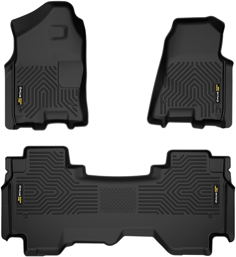 G-PLUS Floor Mats,Fit for Dodge Ram 1500 Crew Cab New Body 2019-2024(NOT Classic Models) Without Storage, TPE Custom Fit All Weather Full Cover