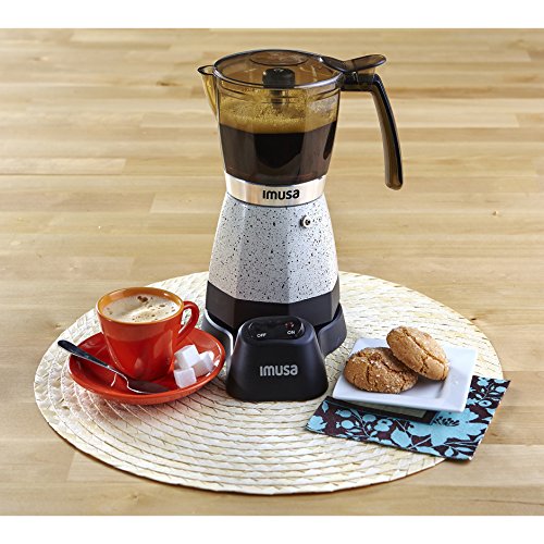IMUSA USA B120-60011 Electric Espresso/Moka Maker, 3-6-Cup, White - Thumbnail 4