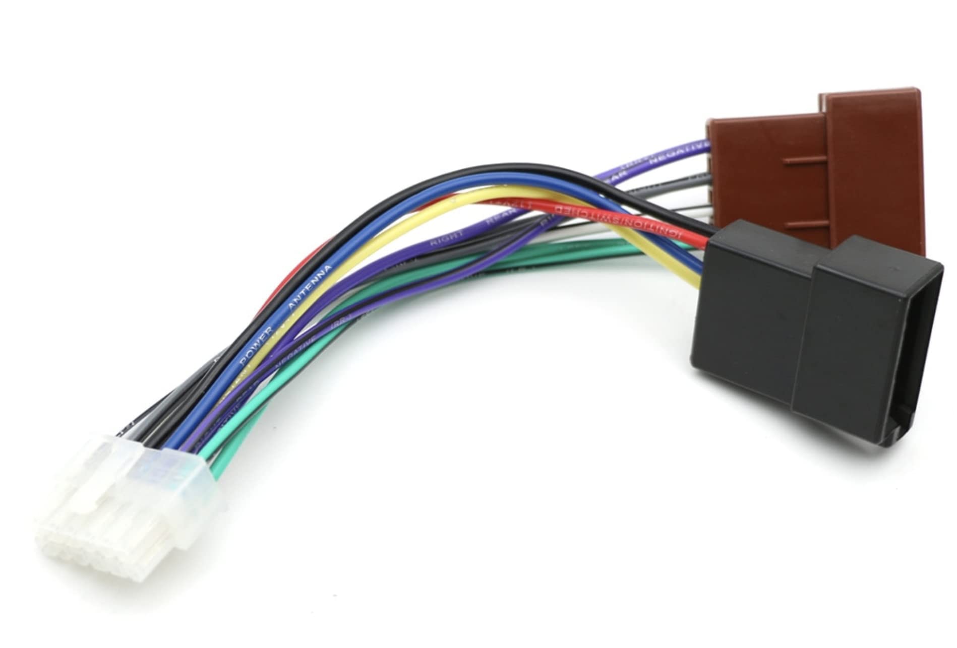 Sound way - Fascio Cavo Adattatore Connettore ISO compatibile con Autoradio 12 Pin Pioneer DEH/AEG/Takara/Tokai AUDIOVOX/AEG/CLATRON/DUAL e radio cinesi