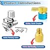 Refrigerator Freon Recharge Kit, R134a Refrigerant Recharge Kit, Fridge Recharge Kit, with 1 BPV31 Bullet Piercing Tap Valve, 1 R134a Self-Sealing Adapter, for Home AC Refrigerant System #4