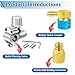 Refrigerator Freon Recharge Kit, R134a Refrigerant Recharge Kit, A/C R134a Refrigerator Freon Recharge Kit, with Bullet Piercing Tap Valve, R134a Self-Sealing Adapter, for Home AC Refrigerant System
